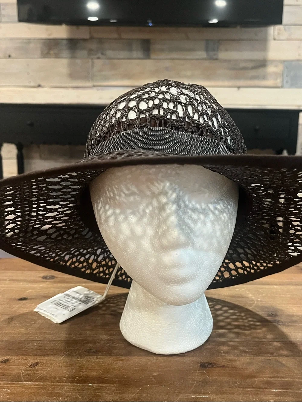 Brunello Cucinelli Raffia Effect Brimmed Hat NWT